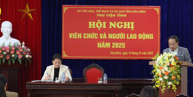 Hội nghị cán bộ, viên chức năm 2025 của Thư viện tỉnh Hòa Bình